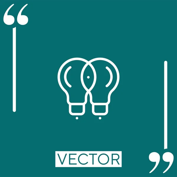 Ampoule Icône Vectorielle Icône Linéaire Ligne Caressée Modifiable — Image vectorielle