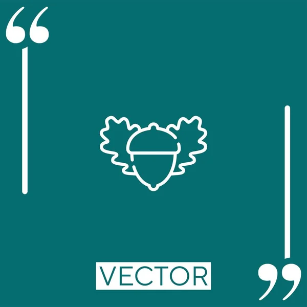 Oak Vector Icon Icono Lineal Línea Carrera Editable — Vector de stock