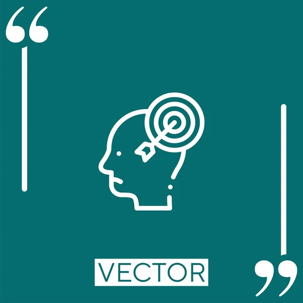 Icône Vectorielle Obsession Icône Linéaire Ligne Caressée Modifiable — Image vectorielle