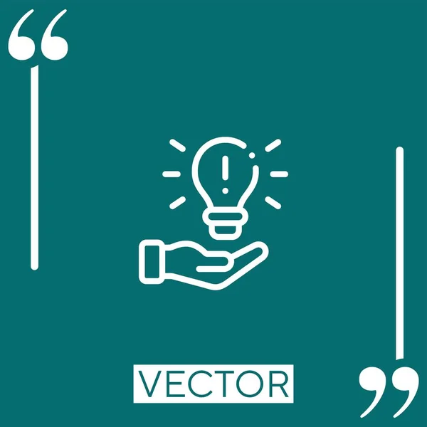 Ícone Vetor Resolução Problemas Ícone Linear Linha Encadeada Editável — Vetor de Stock