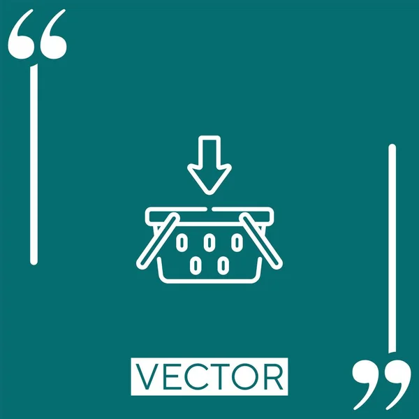 Vektor Symbol Kaufen Lineares Symbol Bearbeitbare Strichlinie — Stockvektor