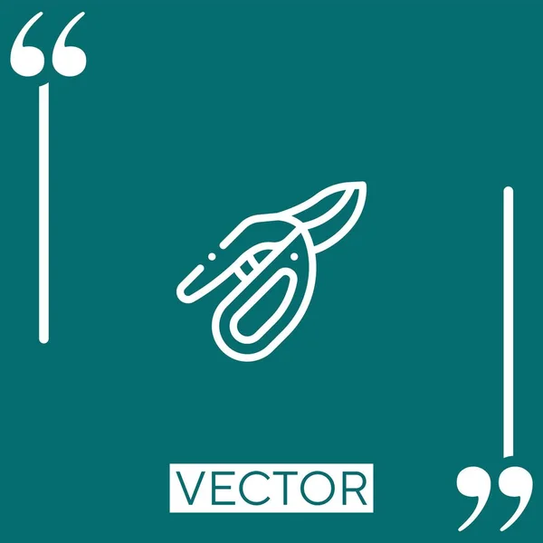 Ícone Vetorial Poda Ícone Linear Linha Encadeada Editável — Vetor de Stock