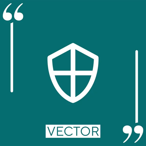 Schild Vektor Symbol Lineares Symbol Editierbare Strichlinie — Stockvektor