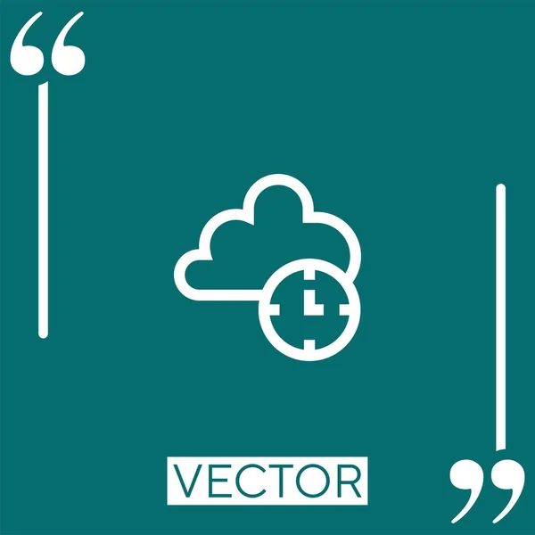 Icono Del Vector Tiempo Icono Lineal Línea Carrera Editable — Vector de stock