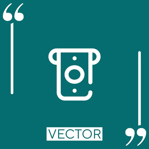 Atm Vector Icon Icono Lineal Línea Carrera Editable — Vector de stock