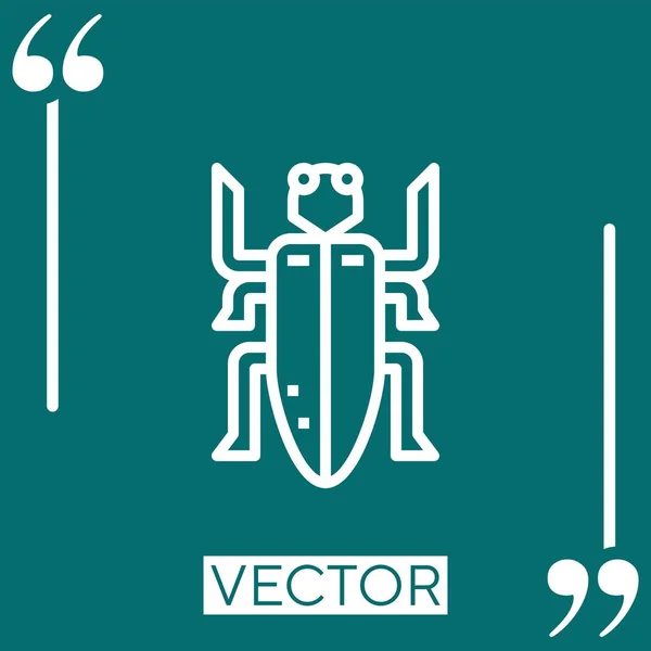 Reetle Vector Icon Linear Icon Редактируемая Линия — стоковый вектор