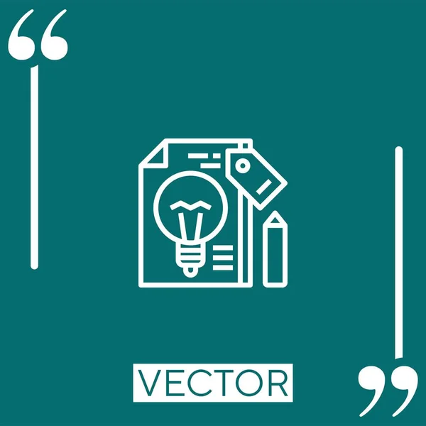 Ícone Vetor Marca Ícone Linear Linha Encadeada Editável — Vetor de Stock