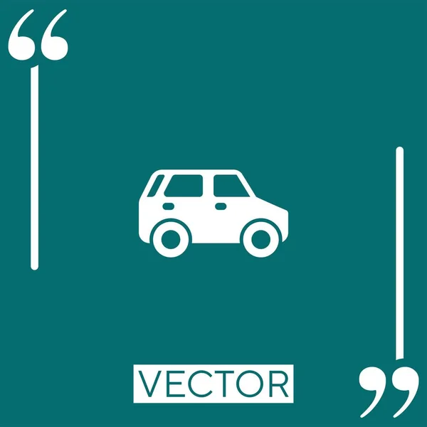 Ícone Vetor Carro Ícone Linear Linha Encadeada Editável — Vetor de Stock