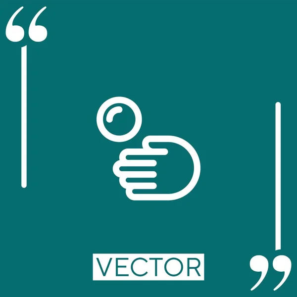 Vektorsymbol Für Das Händewaschen Lineares Symbol Editierbare Strichlinie — Stockvektor