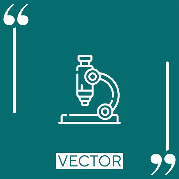 Иконка Вектора Микроскопа Редактируемая Линия Хода — стоковый вектор