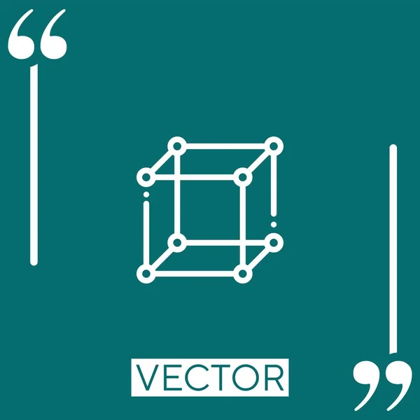 Molecule Vector Icon Linear Icon Editable Stroke Line — Stock Vector