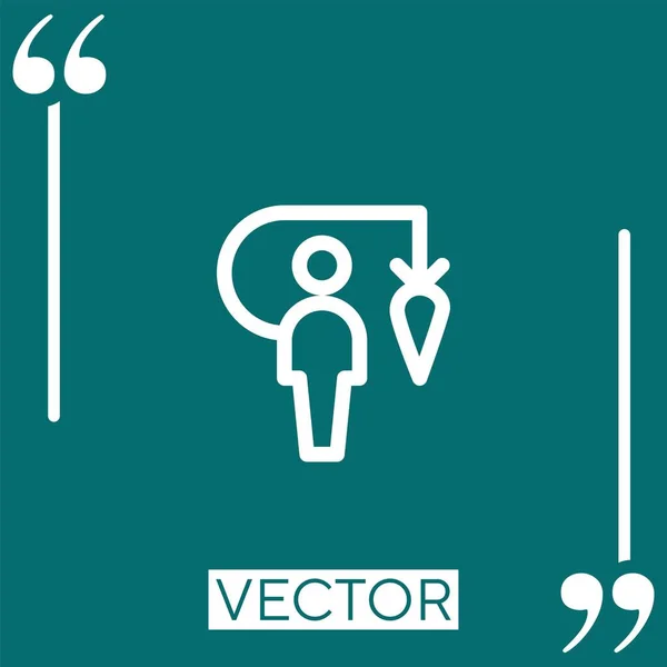 Vector Motivación Icono Lineal Línea Carrera Editable — Vector de stock