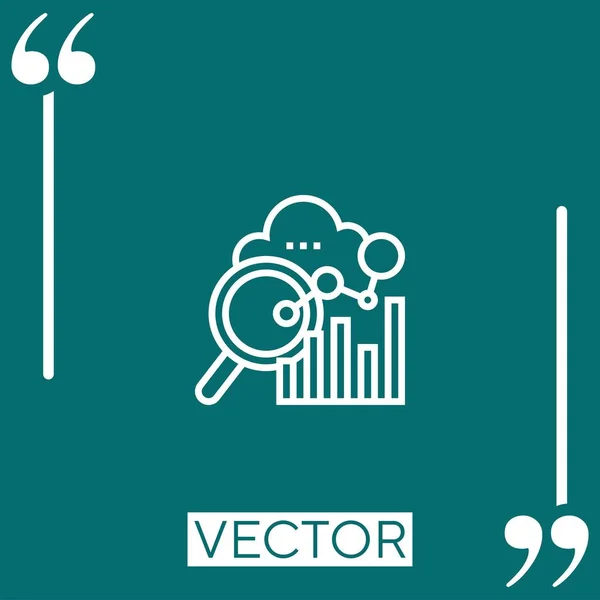 Icône Vectorielle Performance Icône Linéaire Ligne Caressée Modifiable — Image vectorielle