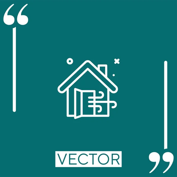 Ícone Vetor Ventilação Ícone Linear Linha Curso Editável — Vetor de Stock
