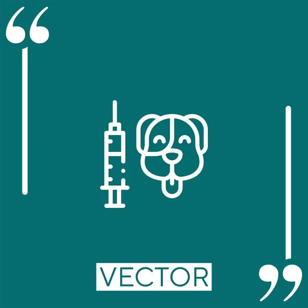 Vaccine Vector Icon Linear Icon Editable Stroke Line — Stock Vector