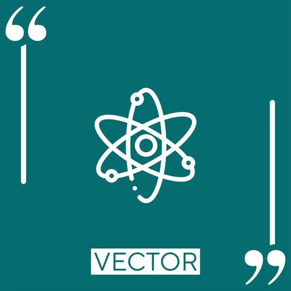 Vector Átomo Icono Icono Lineal Línea Carrera Editable — Vector de stock