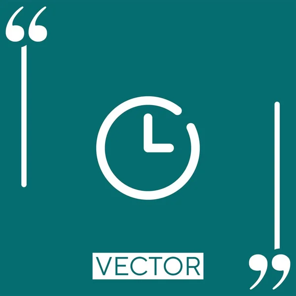 Uhr Vektorsymbol Lineares Symbol Editierbare Strichlinie — Stockvektor