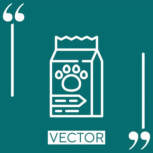 Lebensmittel Vektor Symbol Lineares Symbol Editierbare Strichlinie — Stockvektor