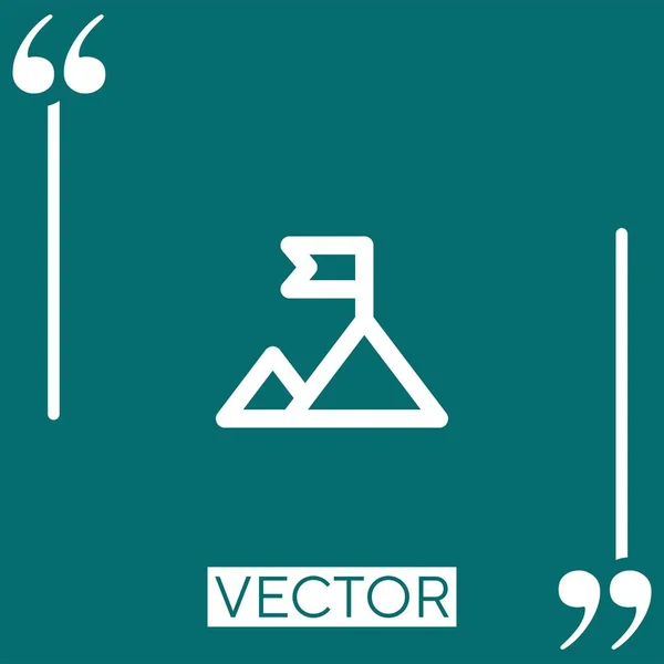 Icône Vectorielle Mission Icône Linéaire Ligne Course Modifiable — Image vectorielle