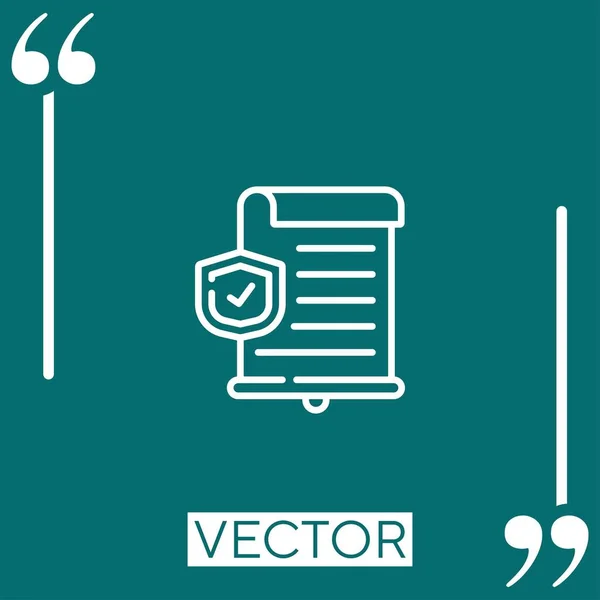 Report Vector Icon Icono Lineal Línea Carrera Editable — Vector de stock