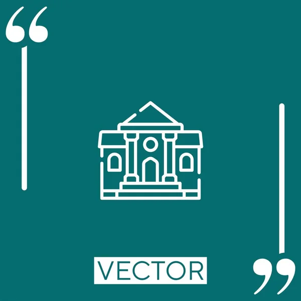 Ícone Vetor Escolar Ícone Linear Linha Curso Editável — Vetor de Stock