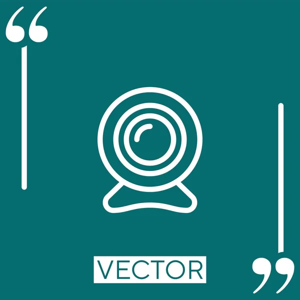 Webcam Vektor Symbol Lineares Symbol Editierbare Strichlinie — Stockvektor