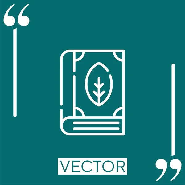 Ботанический Векторный Значок Линейный Значок Редактируемая Линия Хода — стоковый вектор