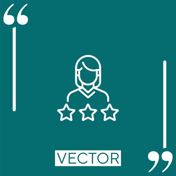 Kandidaat Vectoricoon Lineair Icoon Aanpasbare Slaglijn — Stockvector
