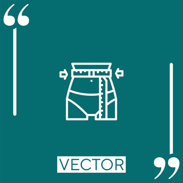 Ícone Vetor Dieta Ícone Linear Linha Curso Editável — Vetor de Stock