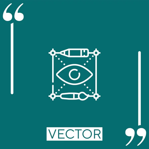 Diseño Pensamiento Vector Icono Icono Lineal Línea Carrera Editable — Archivo Imágenes Vectoriales