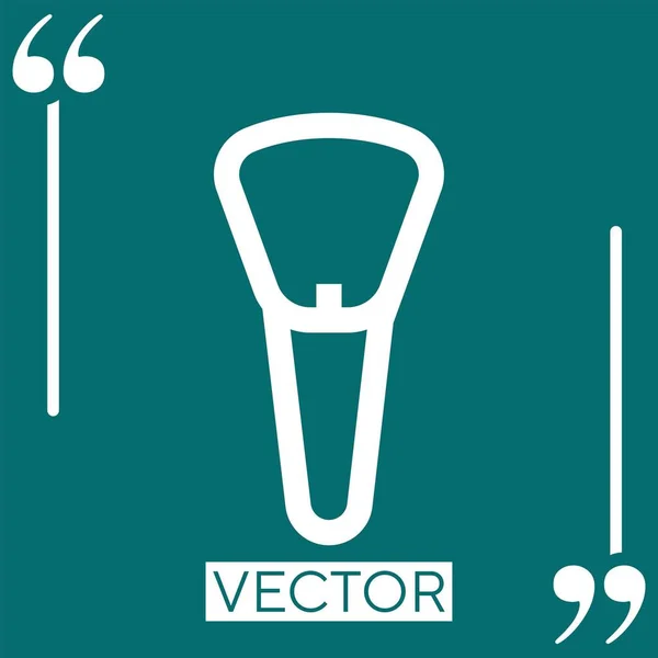 Icono Del Vector Incisivo Icono Lineal Línea Carrera Editable — Vector de stock