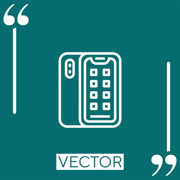 Иконка Вектора Iphone Linear Редактируемая Линия Хода — стоковый вектор