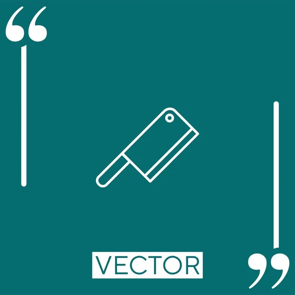 Cuisine Cliaver Icône Vectorielle Icône Linéaire Ligne Course Modifiable — Image vectorielle