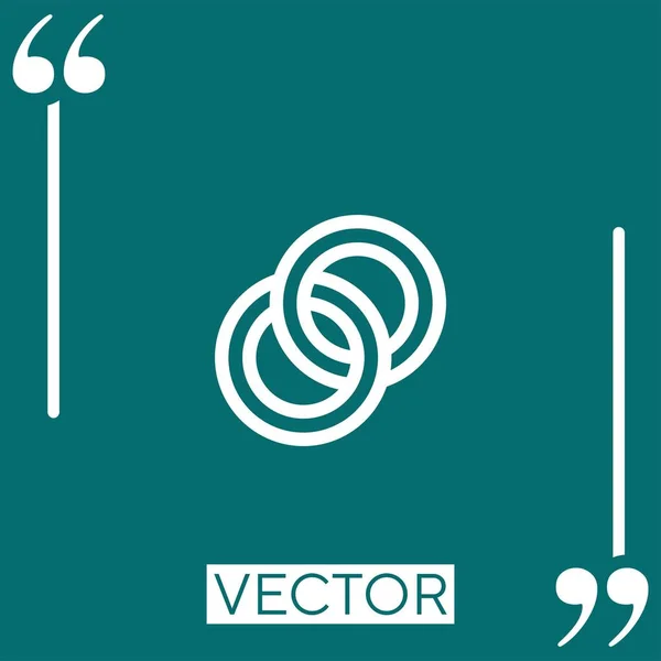 Icono Del Vector Del Matrimonio Icono Lineal Línea Carrera Editable — Vector de stock