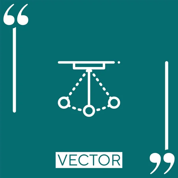Icône Vectorielle Pendule Icône Linéaire Ligne Course Modifiable — Image vectorielle