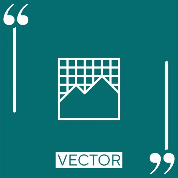 Ergebnis Vektor Symbol Lineares Symbol Editierbare Strichlinie — Stockvektor
