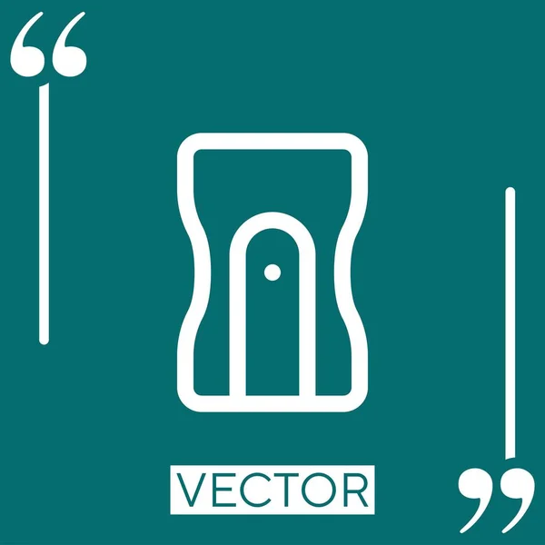 Ícone Vetor Afiador Ícone Linear Linha Curso Editável — Vetor de Stock