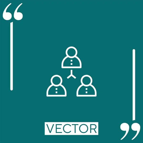 Team Vektor Symbol Lineares Symbol Editierbare Strichlinie — Stockvektor