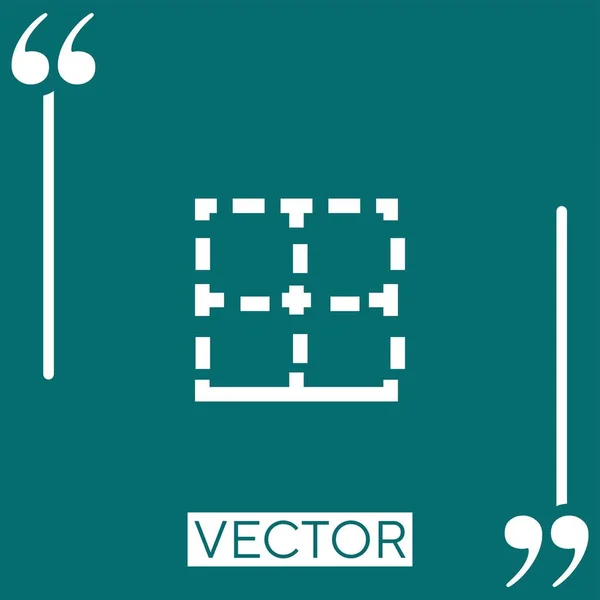 Border Vector Icon Icono Lineal Línea Carrera Editable — Vector de stock