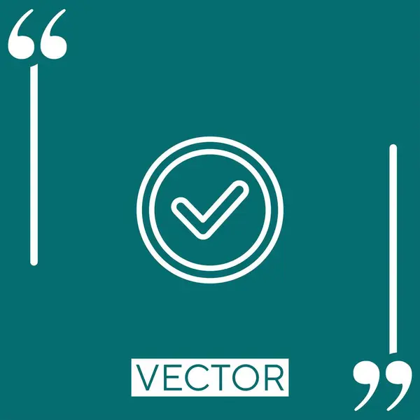 Checklist Vector Icon Icono Lineal Línea Carrera Editable — Archivo Imágenes Vectoriales