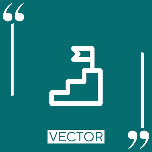 Objetivo Icono Vectorial Icono Lineal Línea Carrera Editable — Vector de stock