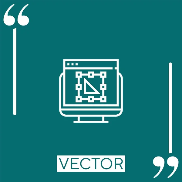 Ícone Gráfico Vetor Projeto Ícone Linear Linha Curso Editável —  Vetores de Stock