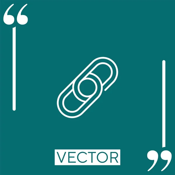 Ícone Vetor Link Ícone Linear Linha Curso Editável —  Vetores de Stock