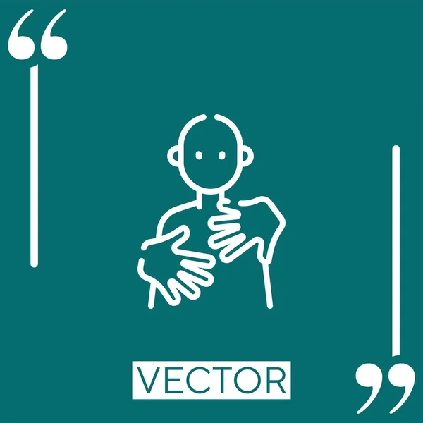 Racisme Icône Vectorielle Icône Linéaire Ligne Course Modifiable — Image vectorielle