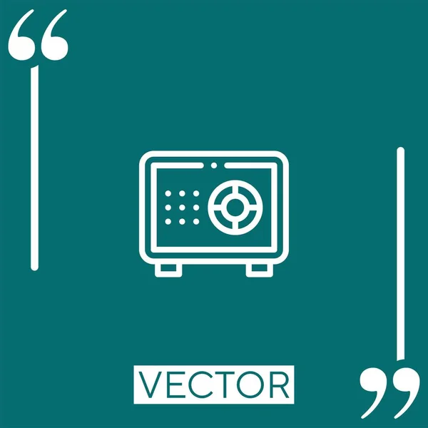 Safebox Vector Icon Icono Lineal Línea Carrera Editable — Vector de stock