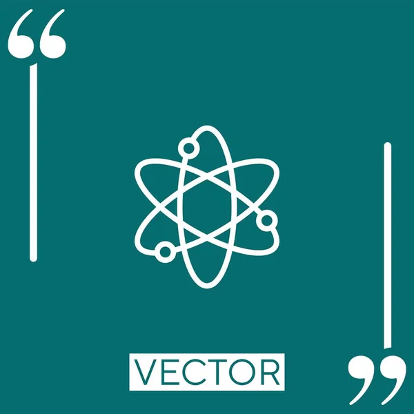 Ícone Vetor Ciência Ícone Linear Linha Curso Editável — Vetor de Stock