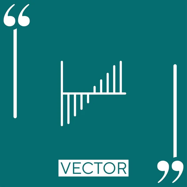 Barra Vector Icono Icono Lineal Línea Carrera Editable — Vector de stock