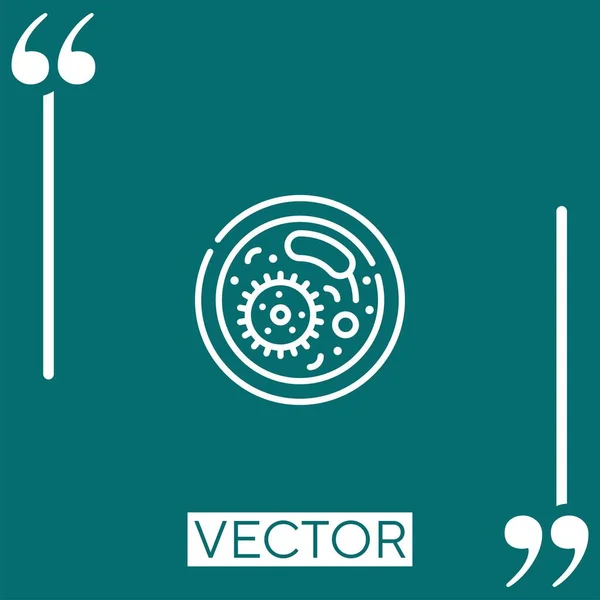 Biología Vector Icono Icono Lineal Línea Carrera Editable — Archivo Imágenes Vectoriales