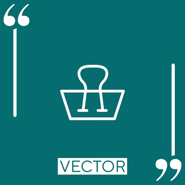 Clip Vektor Symbol Lineares Symbol Editierbare Strichlinie — Stockvektor