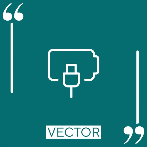 Connect Vektor Icon Lineares Symbol Editierbare Strichlinie — Stockvektor
